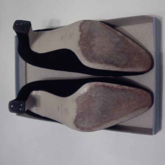 WOMEN'S BLACK SUEDE HEELED SHOES - Picture 4 of 7